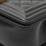 Chanel Black Caviar Quilted Small Boy Flap Handbags Chanel