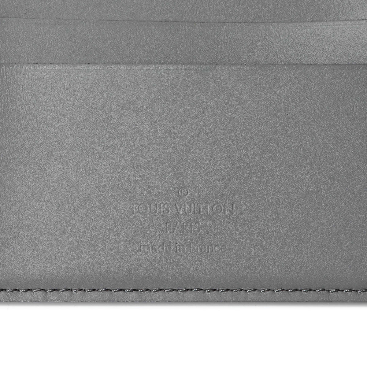 Louis Vuitton Grey Calfskin Monogram Shadow Multiple Wallet Accessories Louis Vuitton