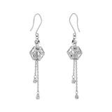 Platinum Geometric Drop Earrings