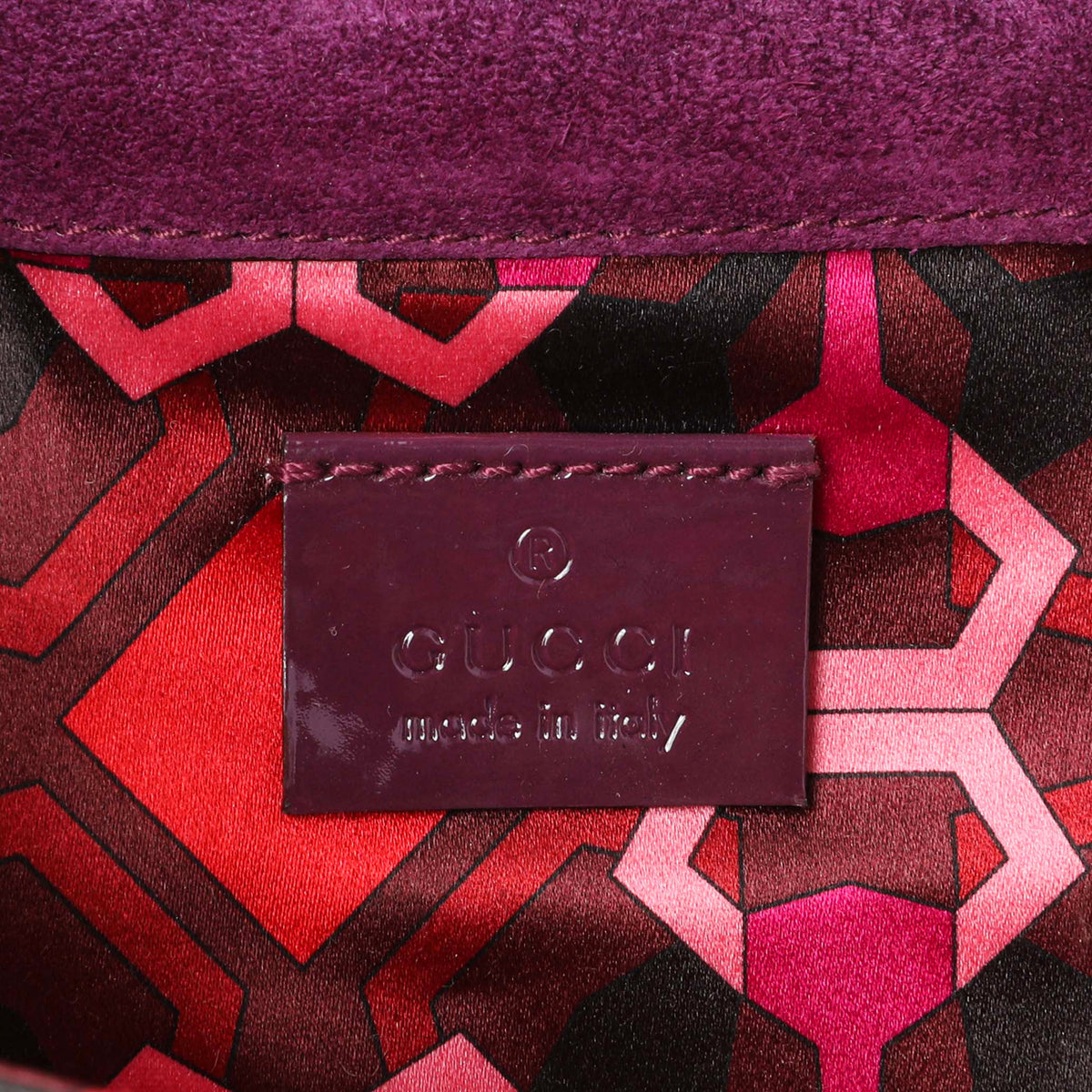 Gucci Purple Patent Romy Clutch Handbags Gucci