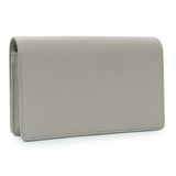 Gucci Grey Textured Calfskin Script Logo Chain Wallet Handbags Gucci