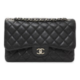 Chanel Black Caviar Jumbo Classic Double Flap Handbags Chanel