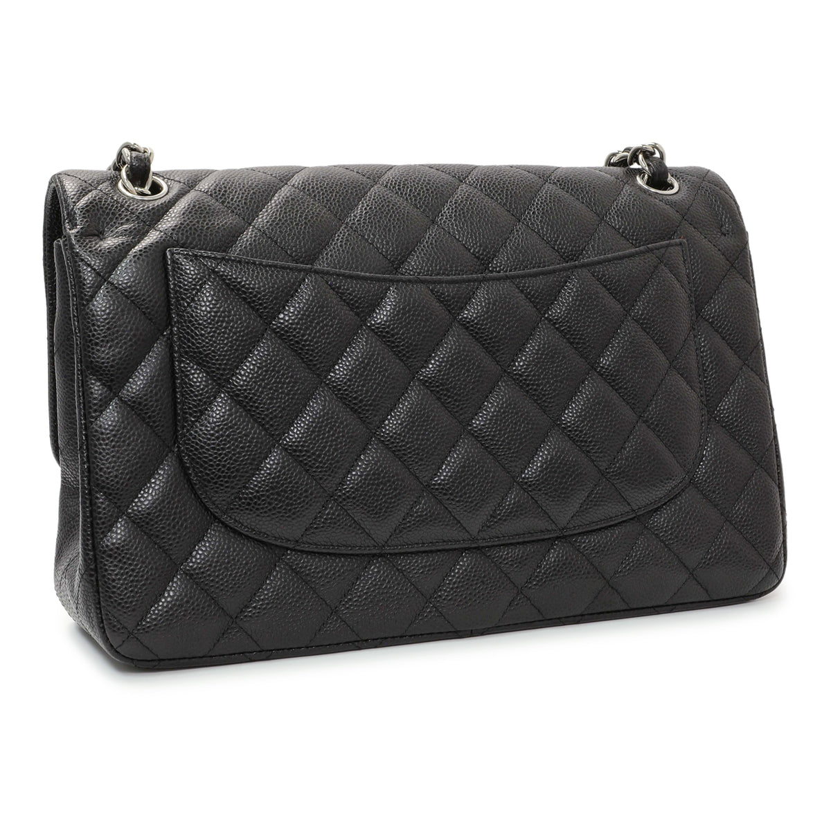 Chanel Black Caviar Jumbo Classic Double Flap Handbags Chanel