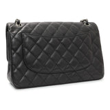 Chanel Black Caviar Jumbo Classic Double Flap Handbags Chanel