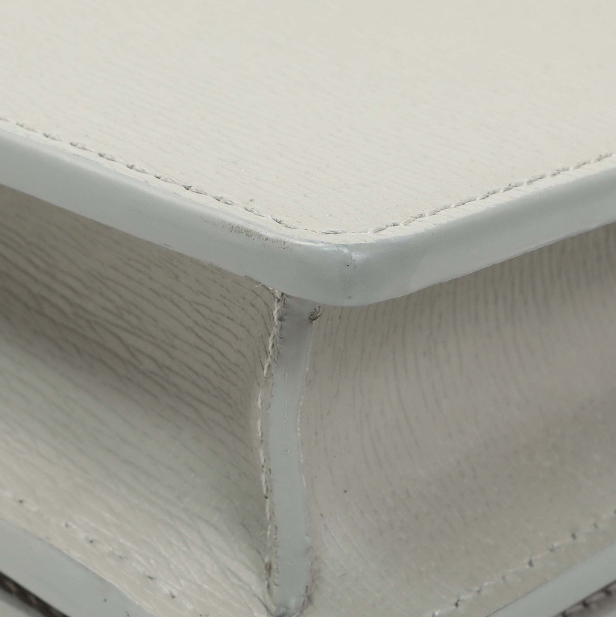 Gucci Grey Textured Calfskin Script Logo Chain Wallet Handbags Gucci