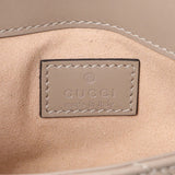 Gucci Grey Calfskin Matelasse Super Mini GG Marmont Shoulder Bag Handbags Gucci