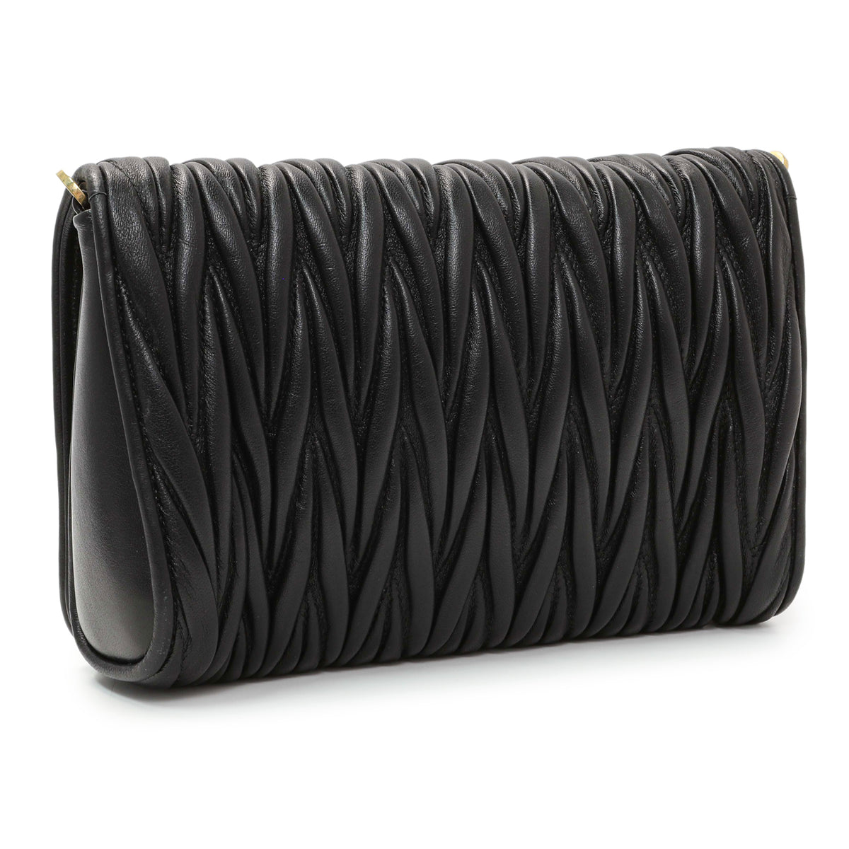 Miu Miu Black Nappa Matelasse Crossbody Handbags Miu Miu