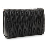 Miu Miu Black Nappa Matelasse Crossbody Handbags Miu Miu