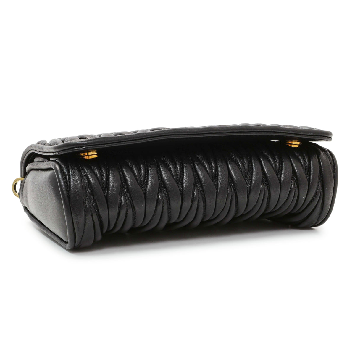 Miu Miu Black Nappa Matelasse Crossbody Handbags Miu Miu