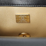 Chanel Black Lambskin Quilted Mini Rectangular Pearl Crush Flap Handbags Chanel