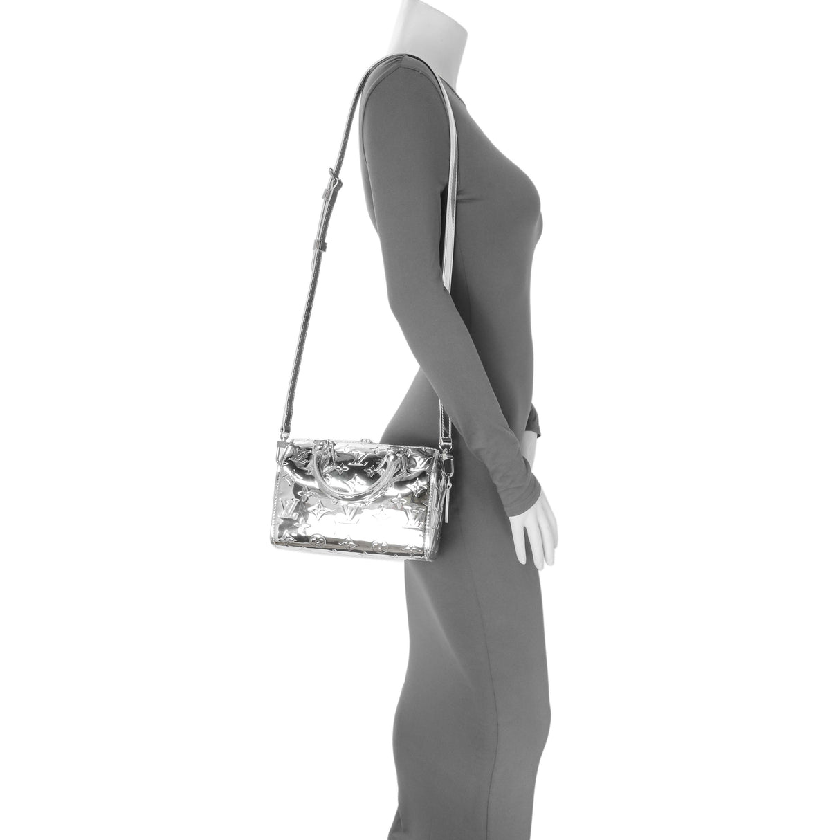 Louis Vuitton Silver Monogram Miroir Speedy Bandouliere 20 Handbags Louis Vuitton