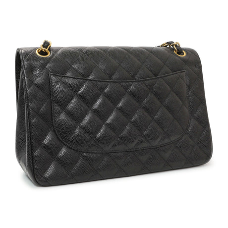 Chanel Black Caviar Jumbo Classic Flap Handbags Chanel