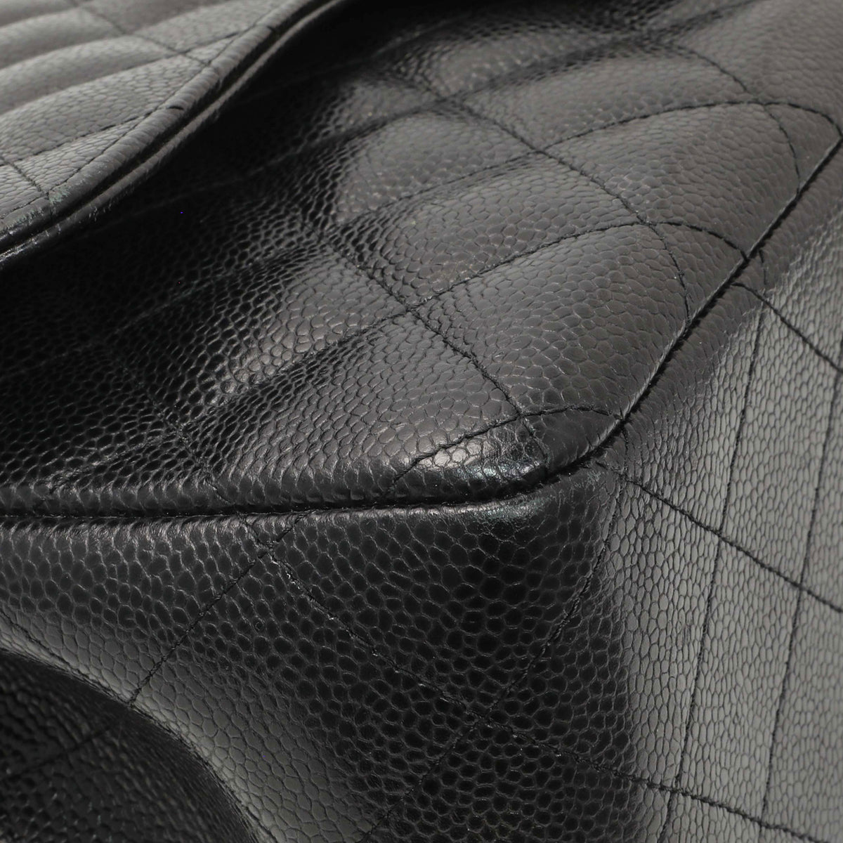 Chanel Black Caviar Jumbo Classic Flap Handbags Chanel