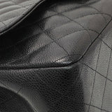 Chanel Black Caviar Jumbo Classic Flap Handbags Chanel