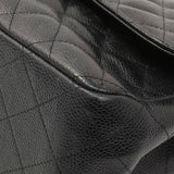 Chanel Black Caviar Jumbo Classic Flap Handbags Chanel