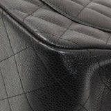 Chanel Black Caviar Jumbo Classic Flap Handbags Chanel