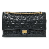 Chanel Navy Crackled Patent Puzzle Reissue 2.55 Double Flap 226 Handbags Chanel