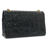 Chanel Navy Crackled Patent Puzzle Reissue 2.55 Double Flap 226 Handbags Chanel