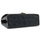 Chanel Navy Crackled Patent Puzzle Reissue 2.55 Double Flap 226 Handbags Chanel