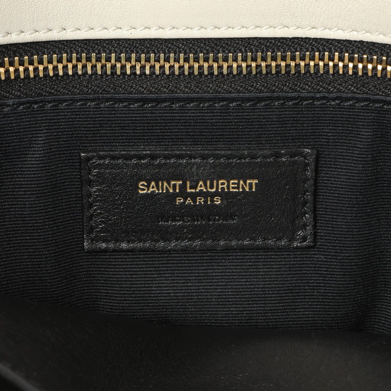 Saint Laurent White Lambskin Matelasse Monogram Medium Niki Chain