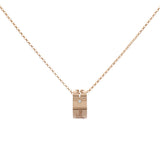 18K Rose Gold Diamond "I Love You" Charm Pendant