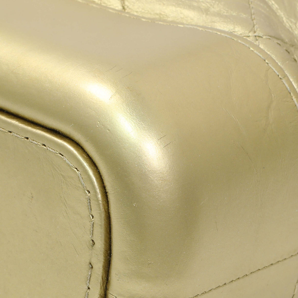 Chanel Metallic Gold Aged Calfskin Small Gabrielle Hobo Handbags Chanel