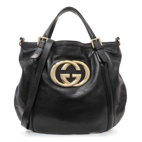 Gucci Black Calfskin Britt Hobo Handbags Gucci