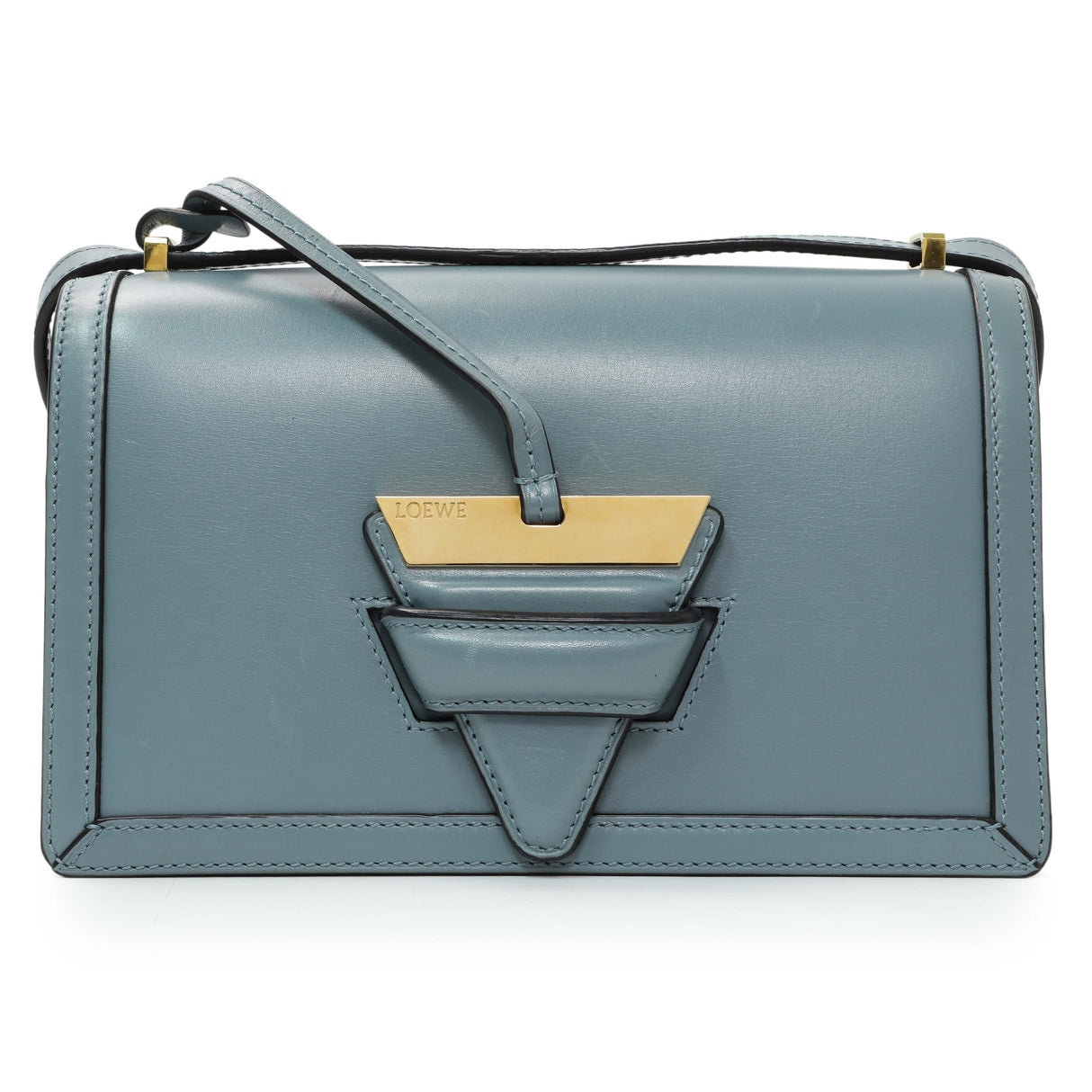 Loewe Barcelona Flap Stone Blue Medium Handbags Loewe
