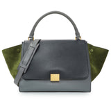 Celine Calfskin Suede Tri-Color Medium Trapeze