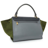 Celine Calfskin Suede Tri-Color Medium Trapeze
