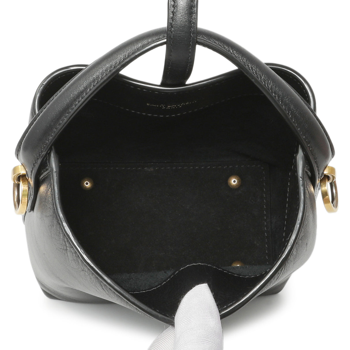 Saint Laurent Black Calfskin Le 37 Mini Bucket Bag