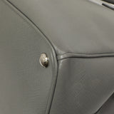 Prada Grey Saffiano Large Galleria Double Zip Tote