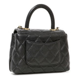 Chanel Black Caviar Quilted Coco Handle Clutch With Chain Handbags Chanel