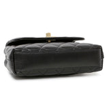 Chanel Black Caviar Quilted Coco Handle Clutch With Chain Handbags Chanel