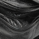 Saint Laurent Black Crinkled Calfskin Matelasse Monogram Baby Niki Chain Satchel Handbags Saint Laurent