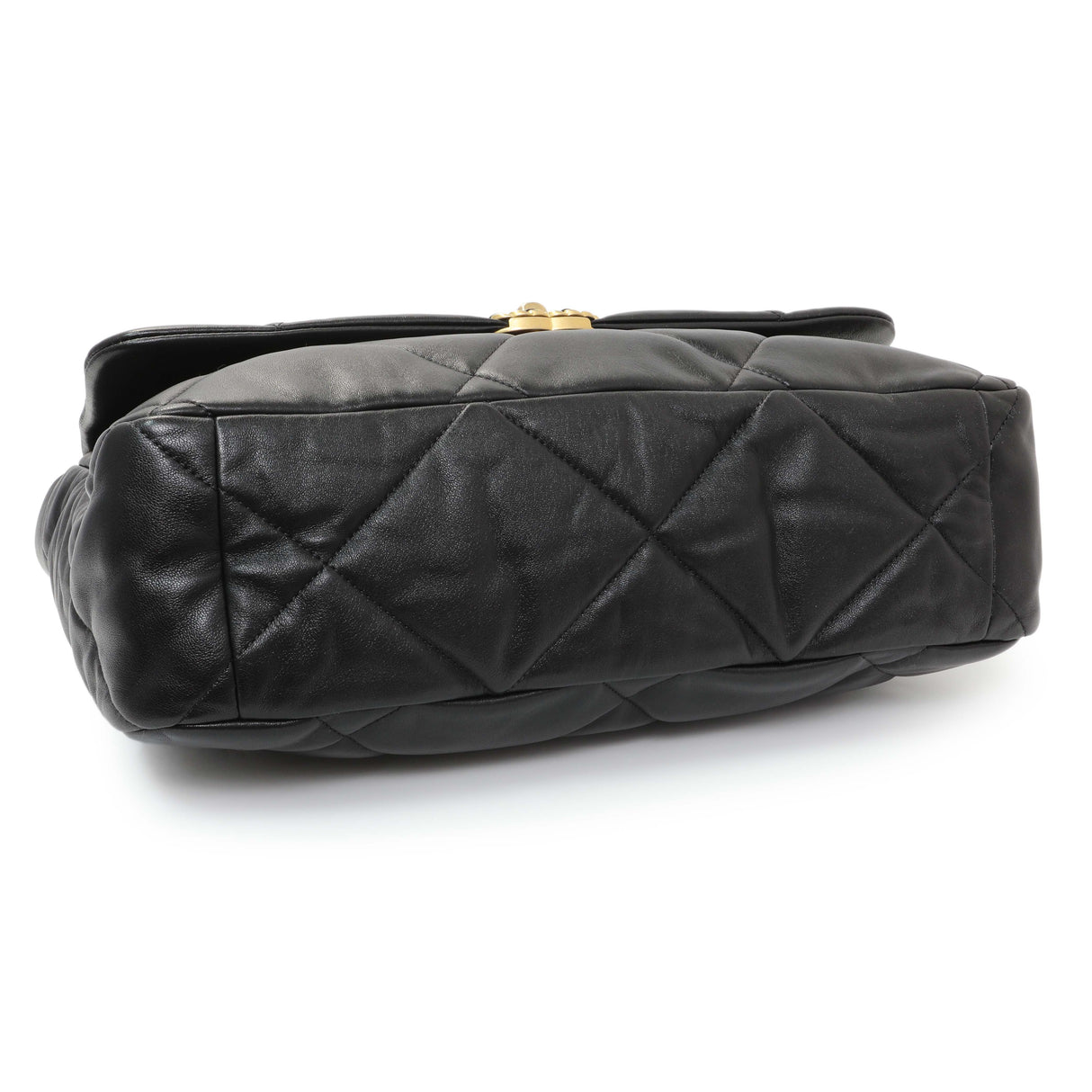 Chanel Black Lambskin Quilted Maxi Chanel 19 Flap Handbags Chanel