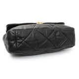 Chanel Black Lambskin Quilted Maxi Chanel 19 Flap Handbags Chanel