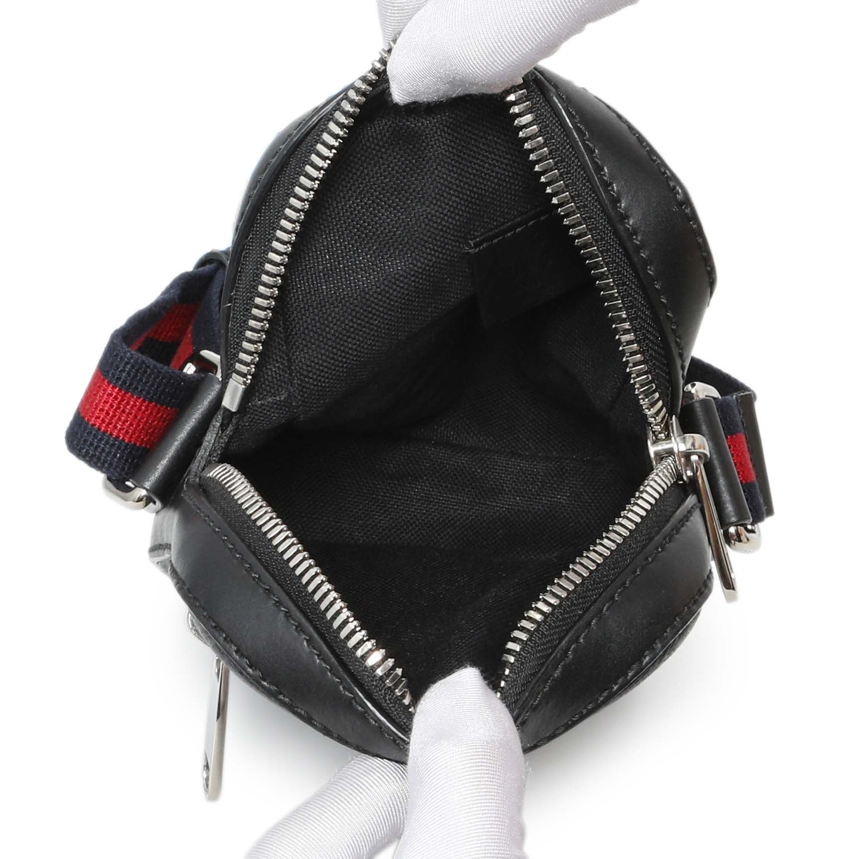 グッチメッセージバックGG Supreme Monogram Leather Gucci Black GG Supreme Monogram Mini Messenger – Modaselle