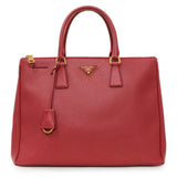 Prada Fuoco Saffiano Galleria Double Zip Large