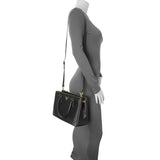 Prada Black Saffiano Galleria Tote Small Handbags Prada