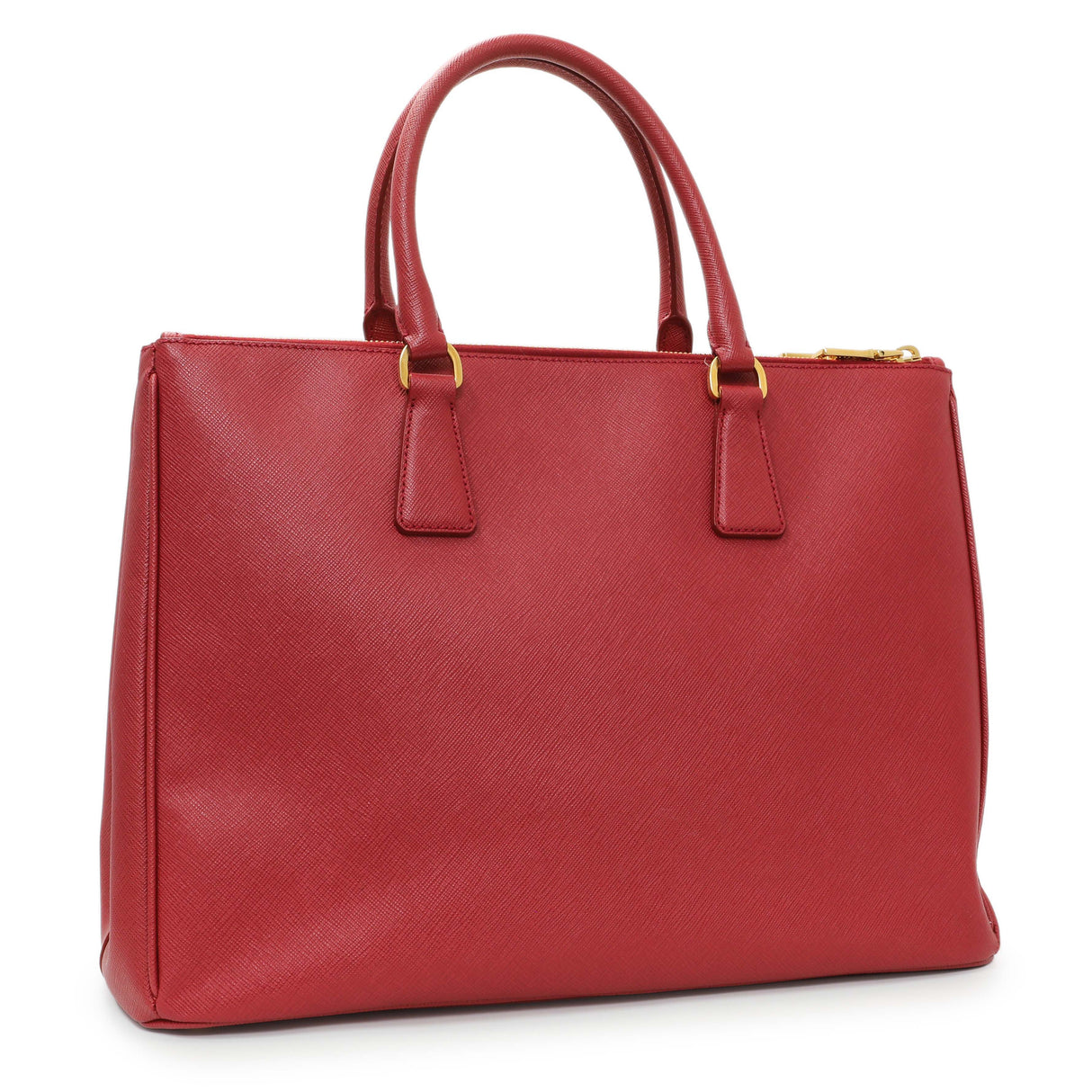 Prada Fuoco Saffiano Galleria Double Zip Large