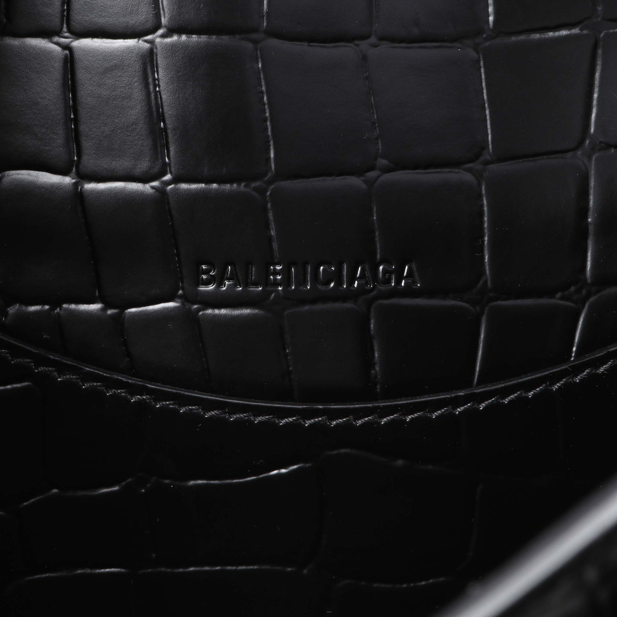 Balenciaga Black Crocodile Embossed Neo Classic Hardware S City Handbags Balenciaga