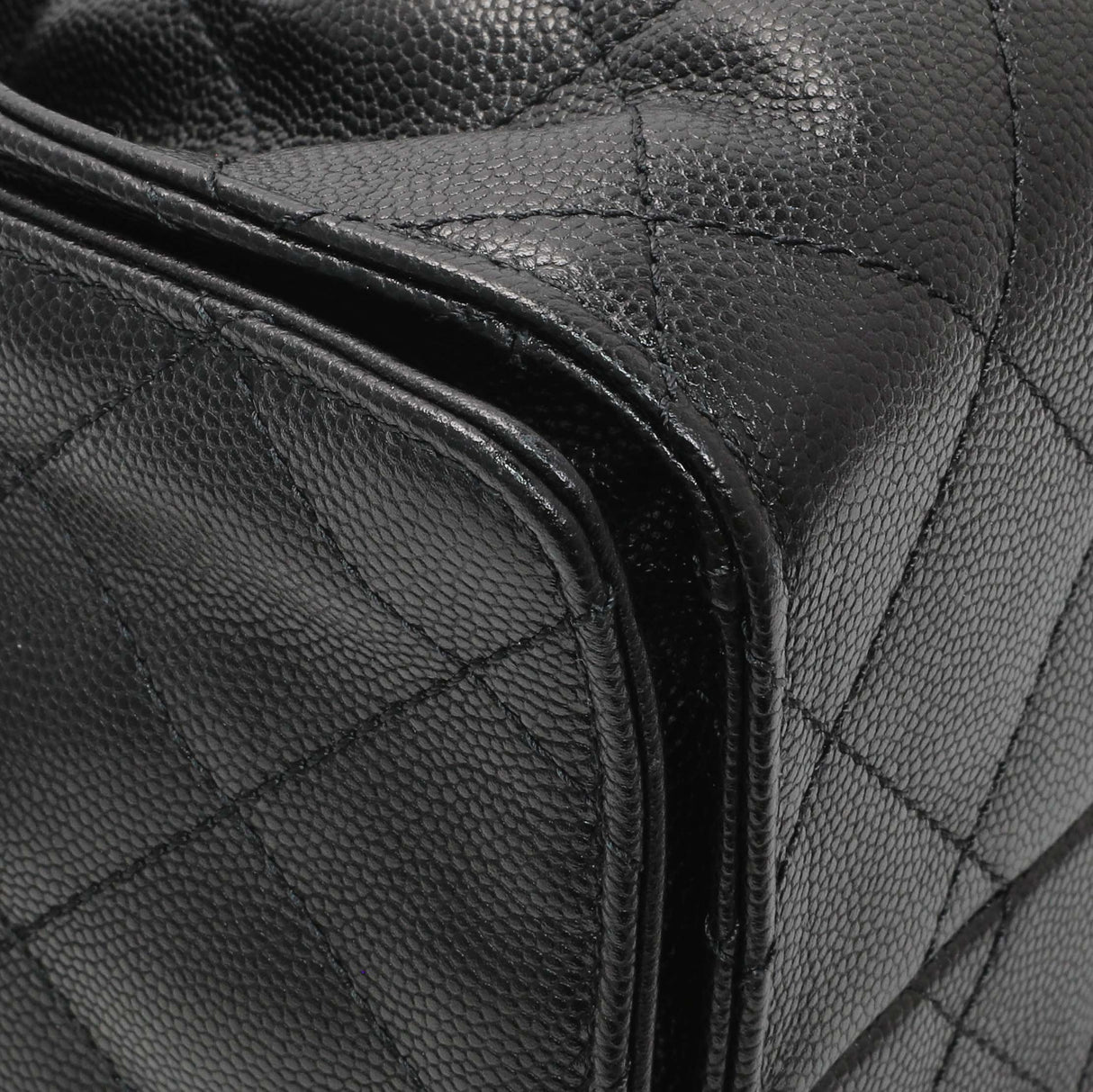 Chanel Black Caviar Quilted Small Chanel 25 Handbag