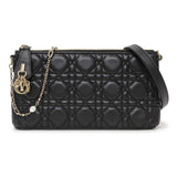 Christian Dior Black Lambskin Cannage Miss Dior Midi Mini Bag Handbags Christian Dior