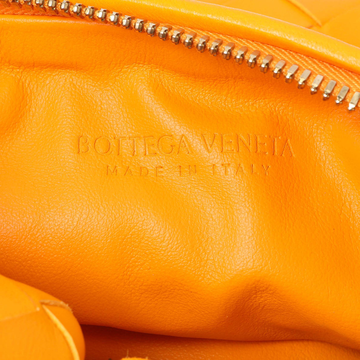 Bottega Veneta Orange Nappa Intrecciato Mini Jodie Handbags Bottega Veneta