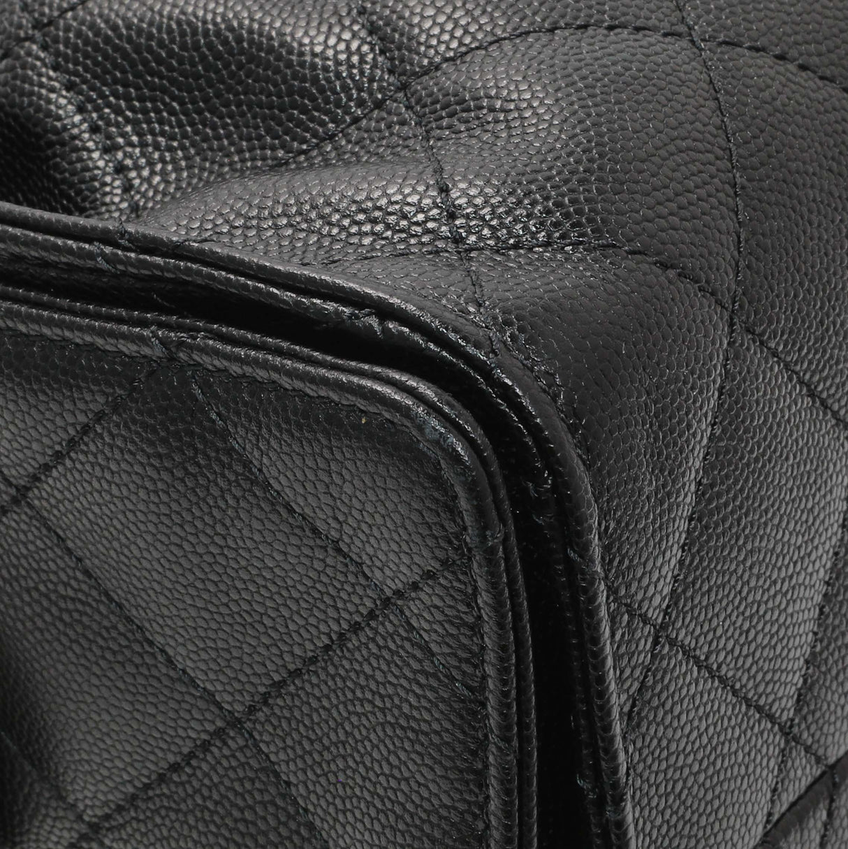 Chanel Black Caviar Quilted Small Chanel 25 Handbag