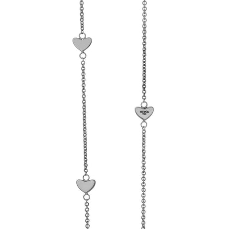 Tiffany & Co. Sterling Silver Heart Lariat  Necklace