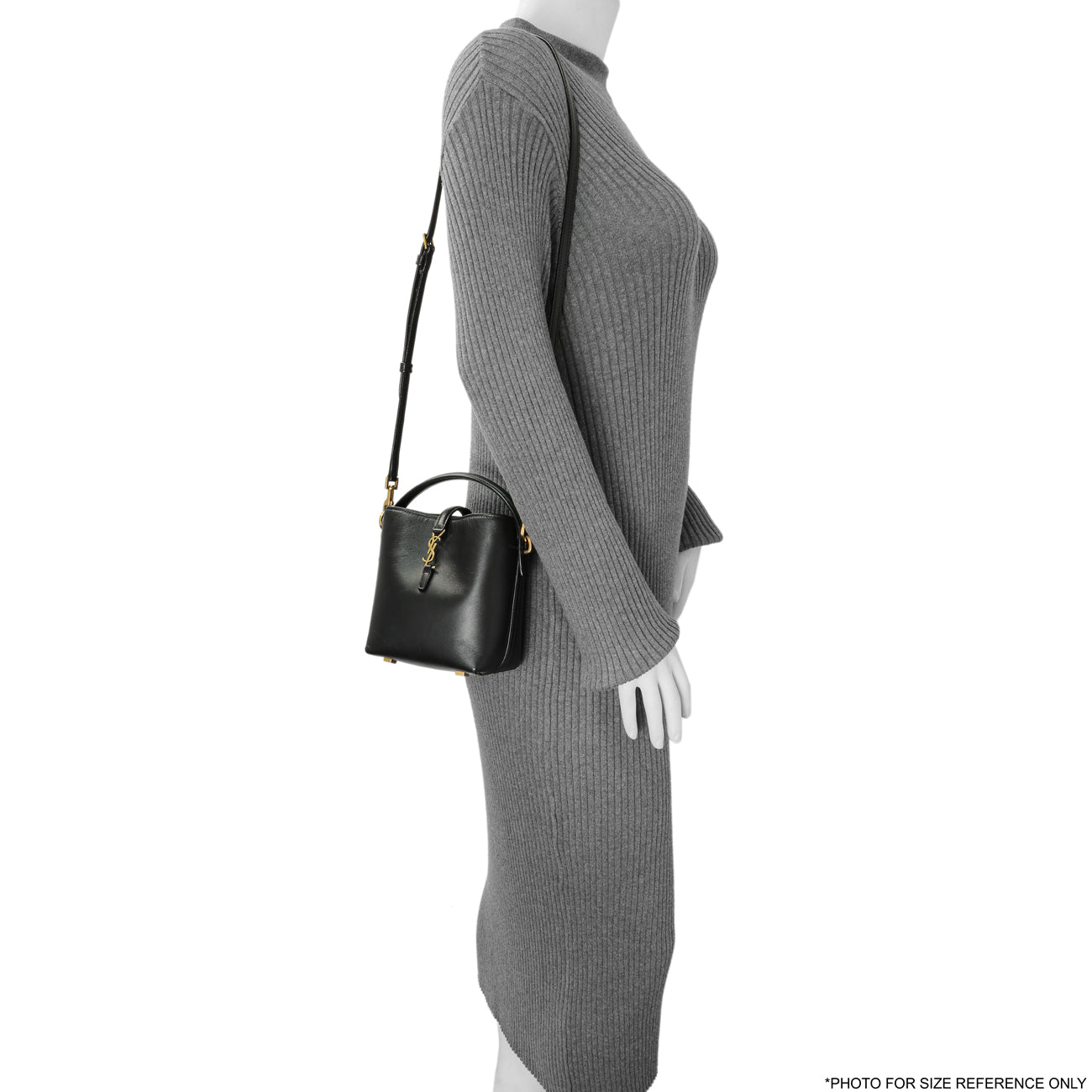 Saint Laurent Black Calfskin Le 37 Mini Bucket Bag – Modaselle