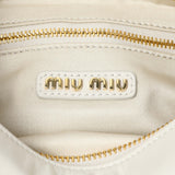 Miu Miu White Nappa Leather Multi Pocket Hobo Bag Handbags Miu Miu