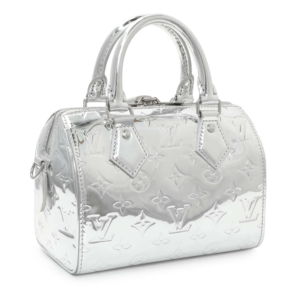 Louis Vuitton Silver Monogram Miroir Speedy Bandouliere 20